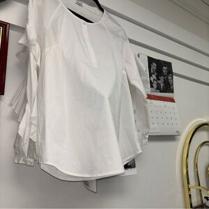 Splendid Ruffle White  Blouse SZ:X-LG